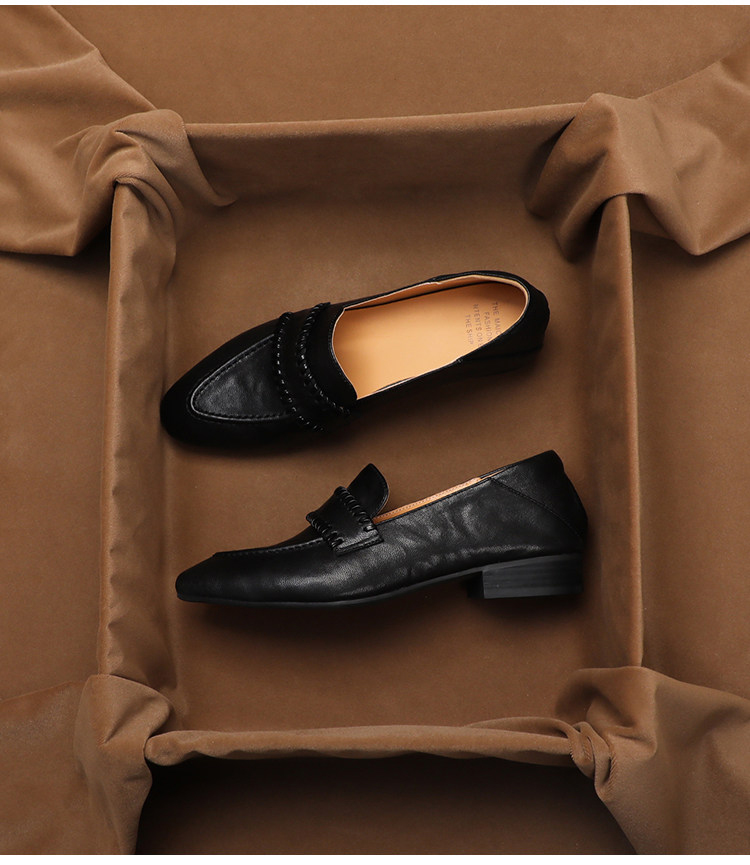 Women'S Shoes Peep Toe - SHOEBOX Sepatu Loafer Kulit Domba Lembut