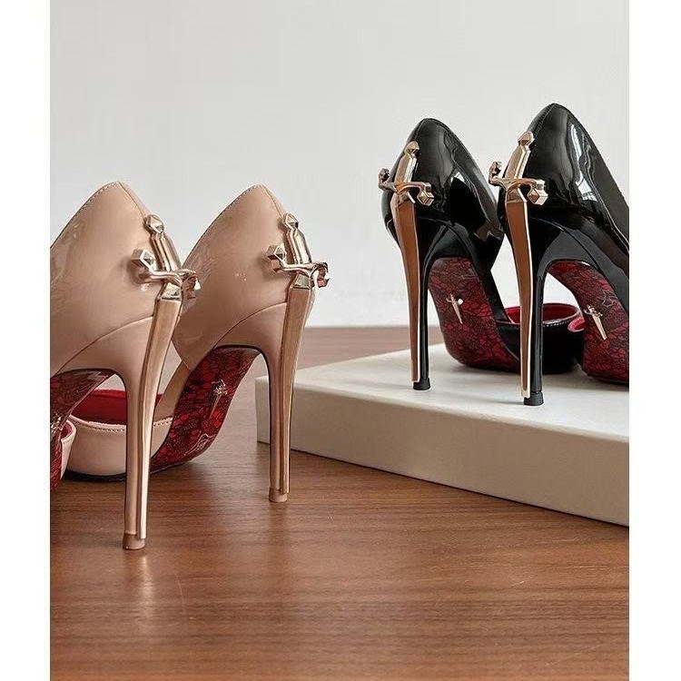 Patent Leather Pump - Sepatu Hak Tinggi Wanita Model Side