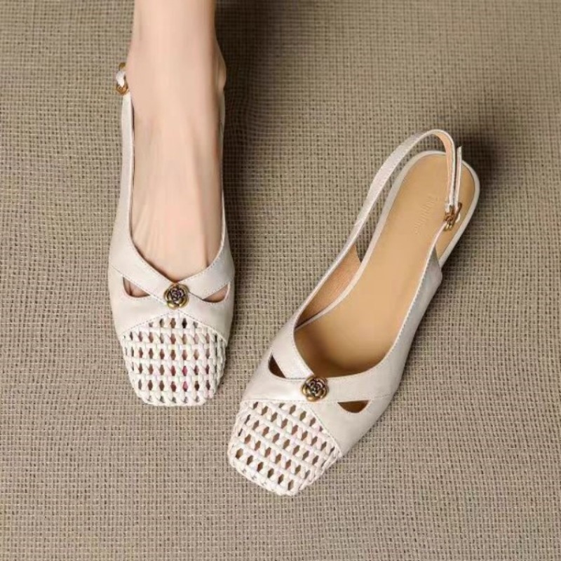 Women Shoes Sandals - Sandal wanita bergaya Prancis dengan ujung