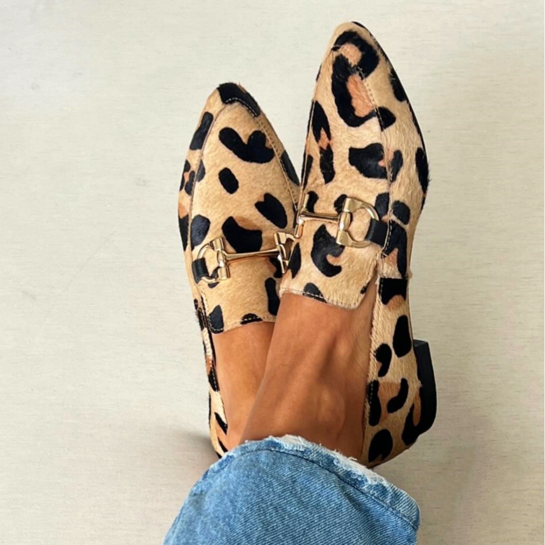 Women'S Shoes Large - Sepatu Wanita Motif Leopard Ukuran Besar