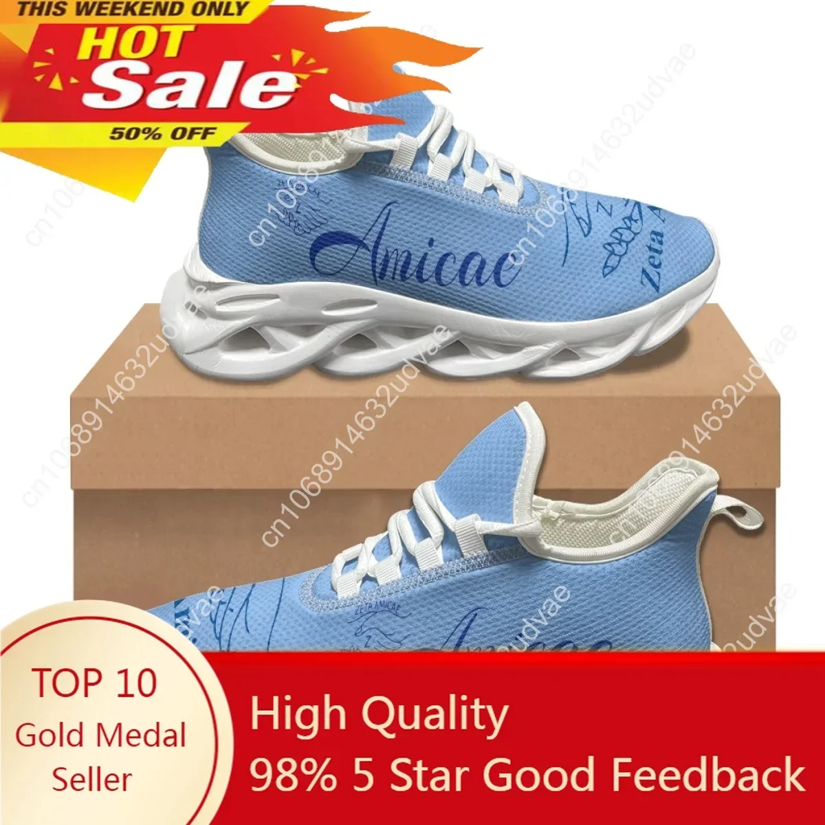 Mesh Sneaker Women - Zeta Amicae Sepatu Kasual Jaring Cetak