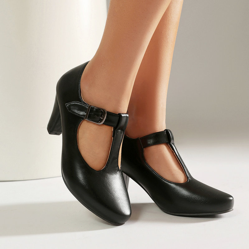 Women'S Xti Shoes - Sepatu Mary Jane T-Strap Wanita Hak