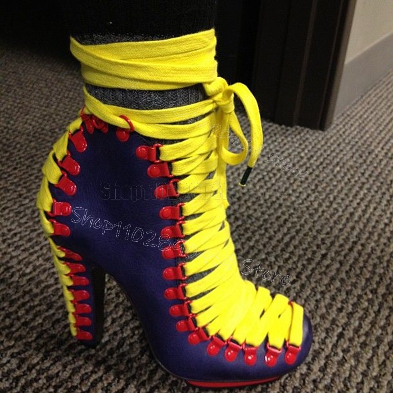 Women'S Shoes Navy Blue - Sepatu Boots Wanita Hak Tinggi Tebal