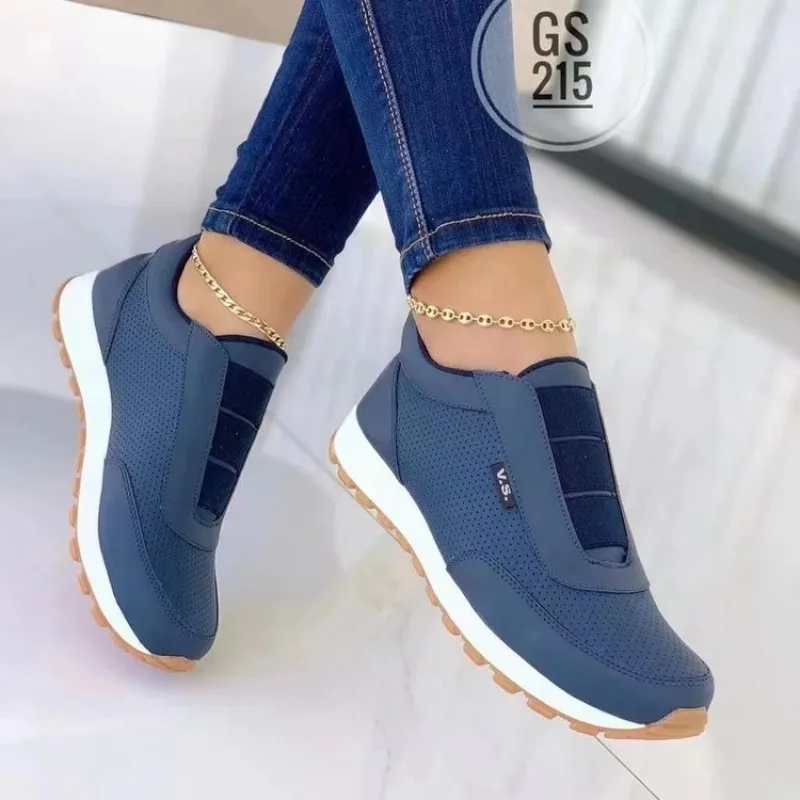 Women'S Shoes Navy Blue - Sepatu Slip On Kasual Wanita Sepatu