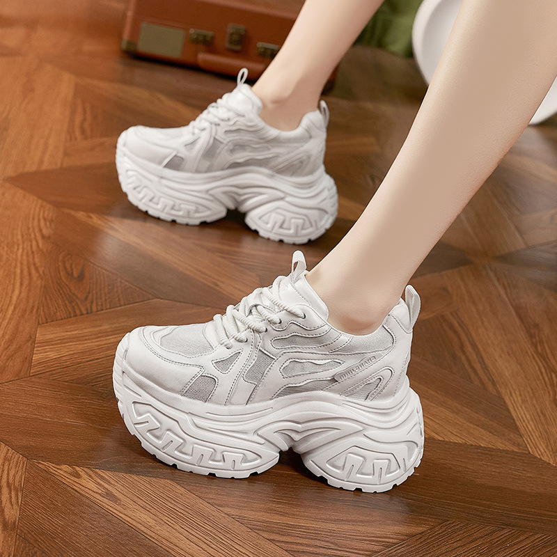 Mesh Sneaker Women - Sepatu Sneakers Platform Tebal Wanita, Bahan