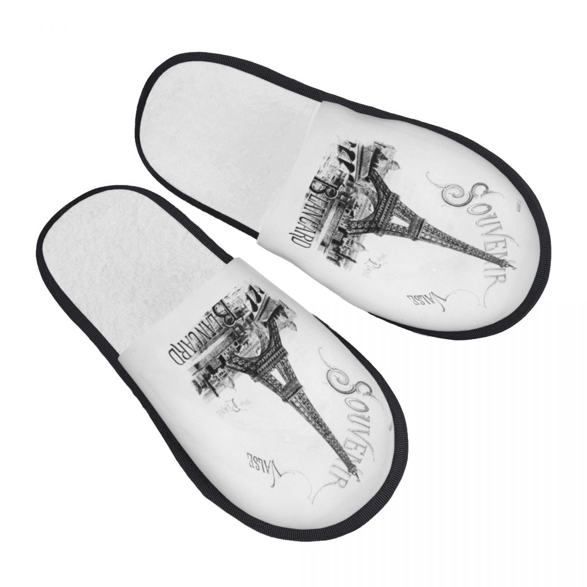 Women'S Shoes Paris - Sandal Rumah Wanita Motif Menara Eiffel