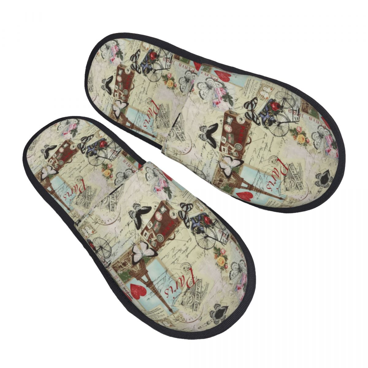 Women'S Shoes Paris - Sandal Rumah Wanita Custom Print Prancis