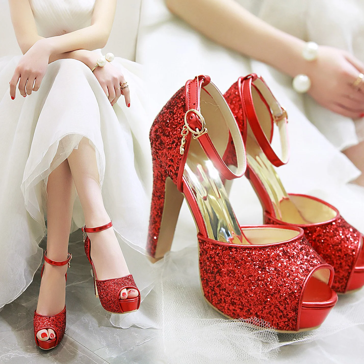 Perak Musim Panas Wanita Tingg - Women'S Shoes Peep Toe ulasan dan harga