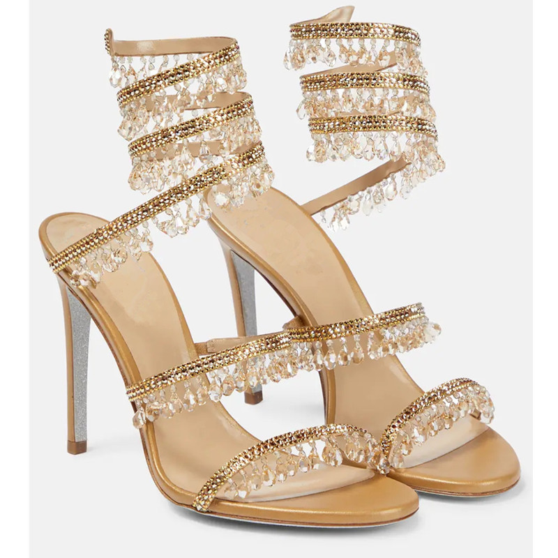 Sandal Stiletto Pinggiran Kris - Women'S Shoes Peep Toe ulasan dan harga