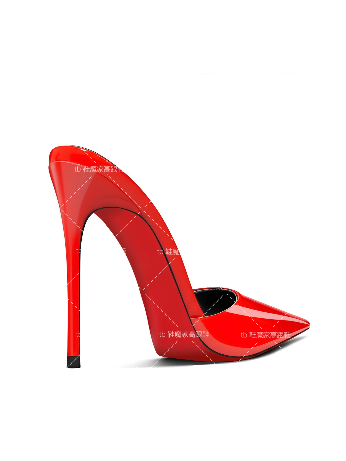 Sandal Ujung Lancip Hitam Baru - Patent Leather Pump ulasan dan harga