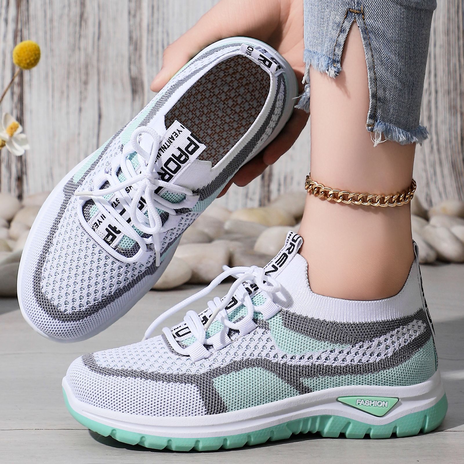 Sepatu Kasual Wanita Sepatu Ol - Mesh Sneaker Women ulasan dan harga
