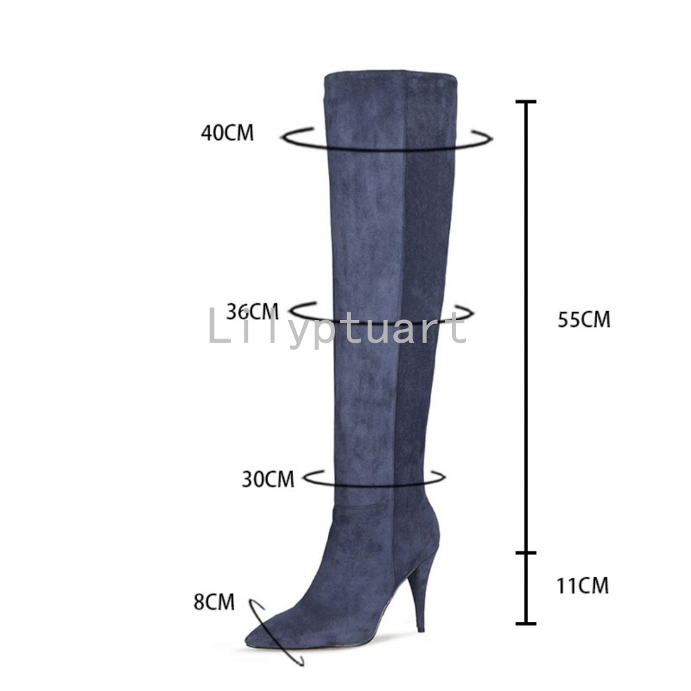 Sepatu Bot Wanita Biru Suede M - Women'S Shoes Navy Blue ulasan dan harga