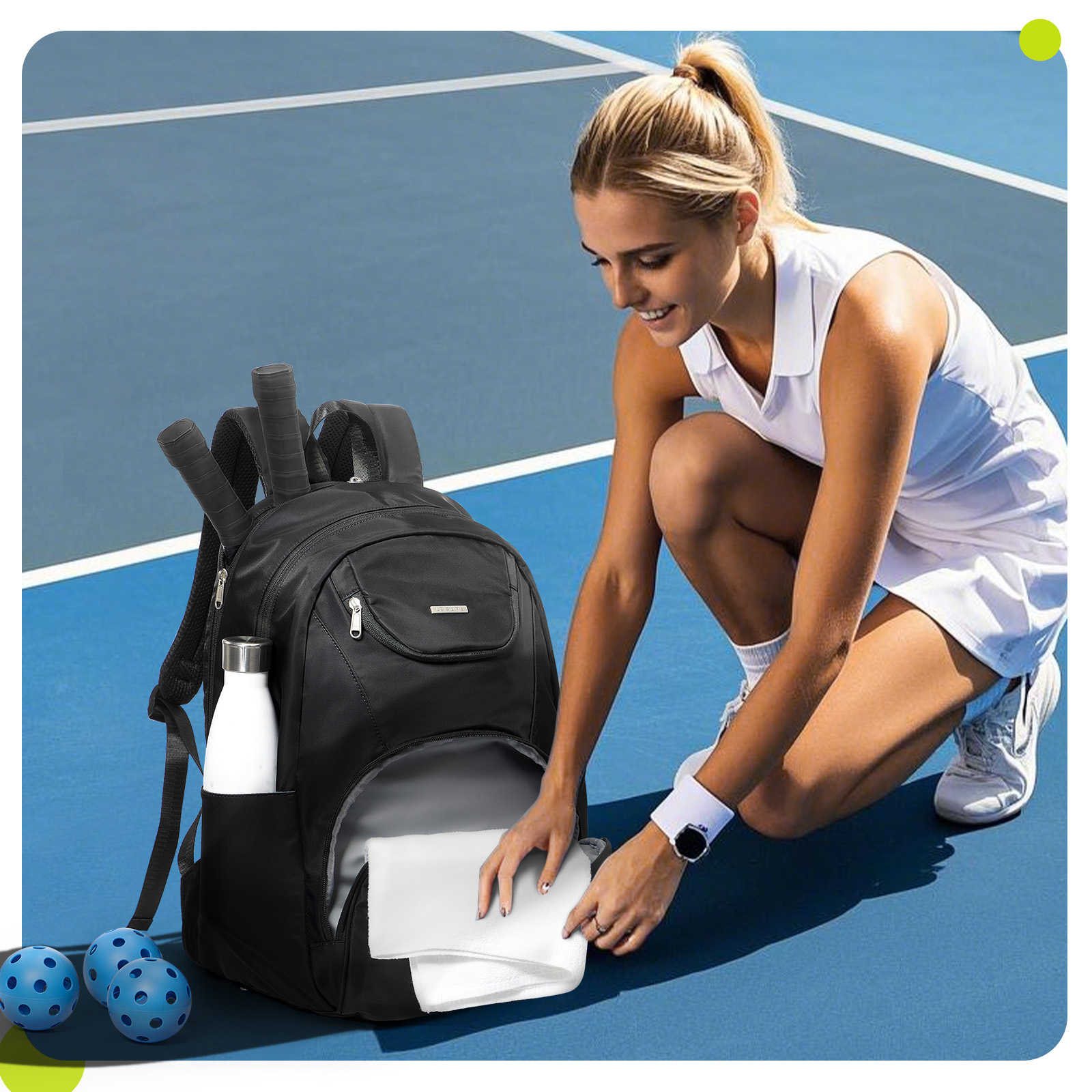 Tas Tenis Ransel Tenis 2 Raket - Women'S Shoes Large ulasan dan harga
