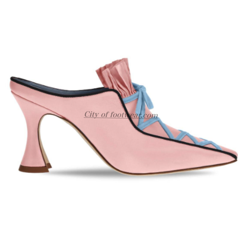 Sepatu hak tinggi sutra wanita - Women'S Shoes Navy Blue ulasan dan harga