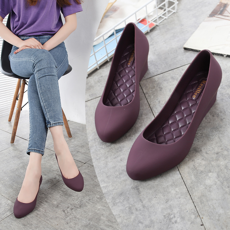 Resillee Sepatu Jelly Hak Wedg - Women'S Shoes Navy Blue ulasan dan harga