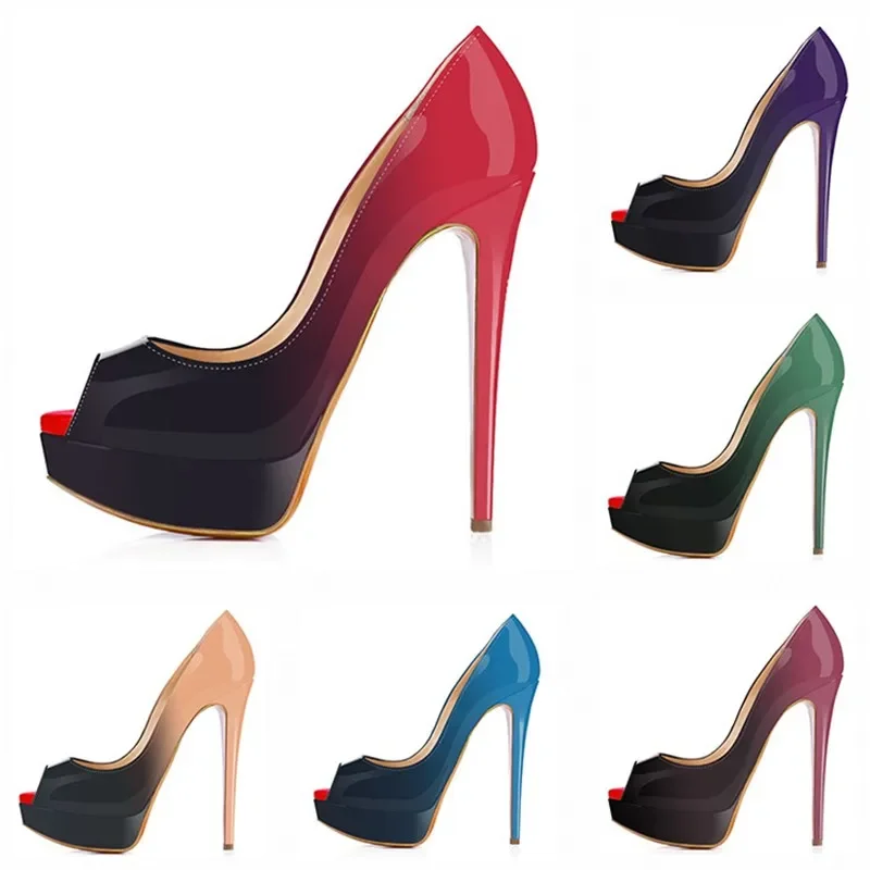 Sepatu Hak Tinggi Wanita Stile - Patent Leather Pump ulasan dan harga