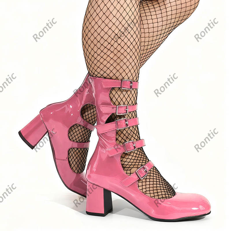 Sepatu Bot Gothic Kulit Paten  - Women'S Shoes Navy Blue ulasan dan harga