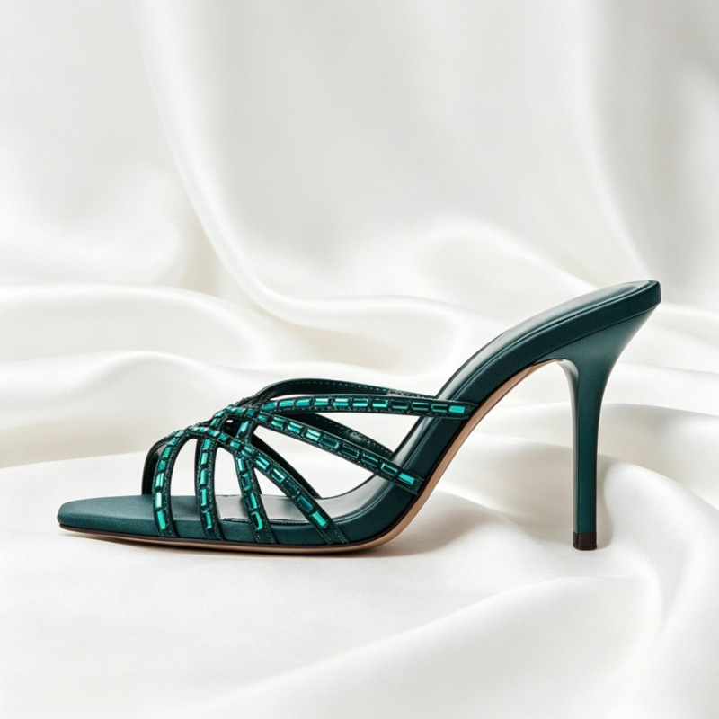 Sandal Hak Tinggi Detail Krist - Women'S Shoes Navy Blue ulasan dan harga