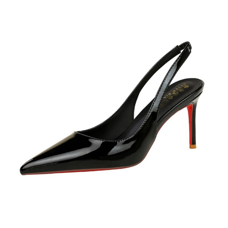 Sepatu Hak Tinggi Runcing Erop - Patent Leather Pump ulasan dan harga