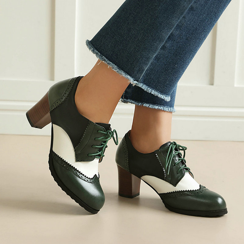 Sepatu Oxford Brogue Dua Warna - Women'S Xti Shoes ulasan dan harga