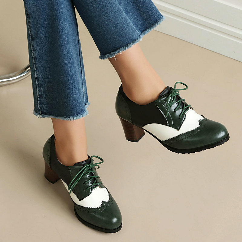 Sepatu Oxford Brogue Dua Warna - Women'S Xti Shoes ulasan dan harga